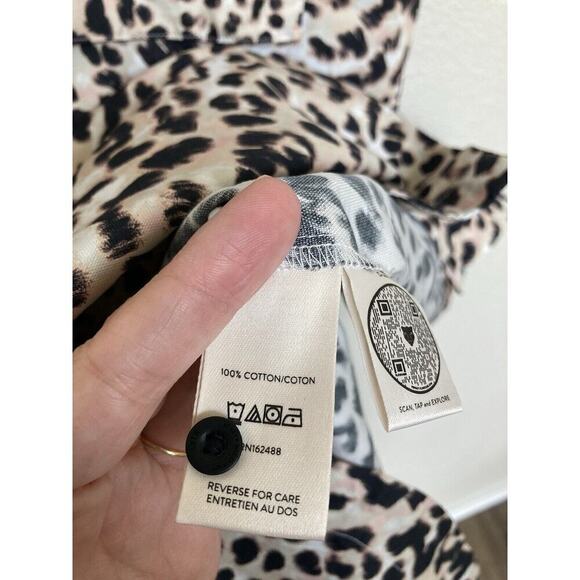 NWT REVOLVE Lita by Ciara leopard shift dress button down xs casual cotton brown - Picture 4 of 5